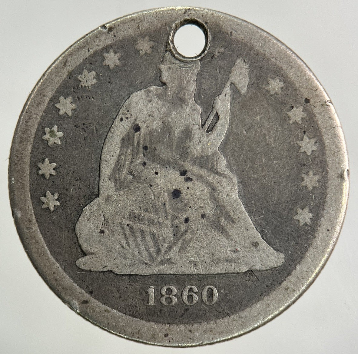 1860 US USA Quarter Dollar Silver Coin | Collectable Grade