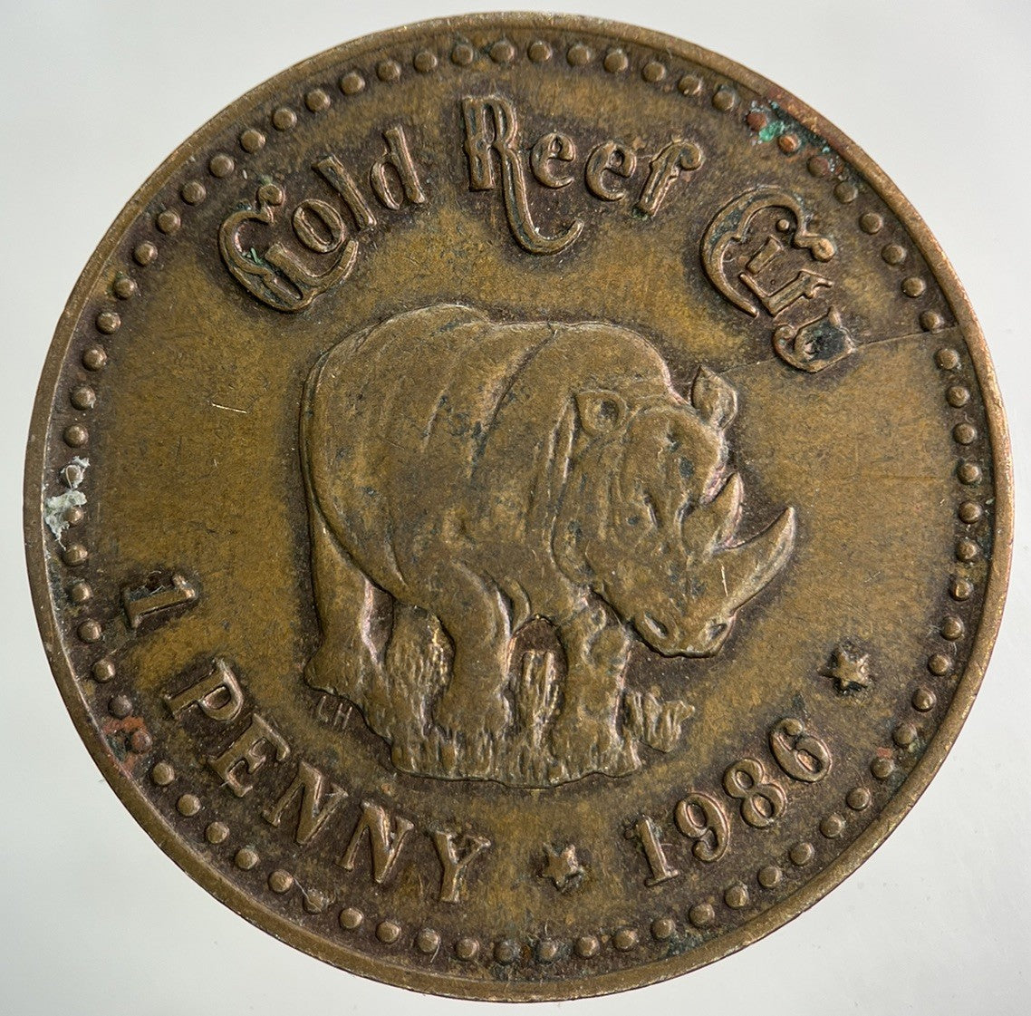 1986 South Africa Johannesburg Gold Reef Token Coin | Fine Collectable Grade