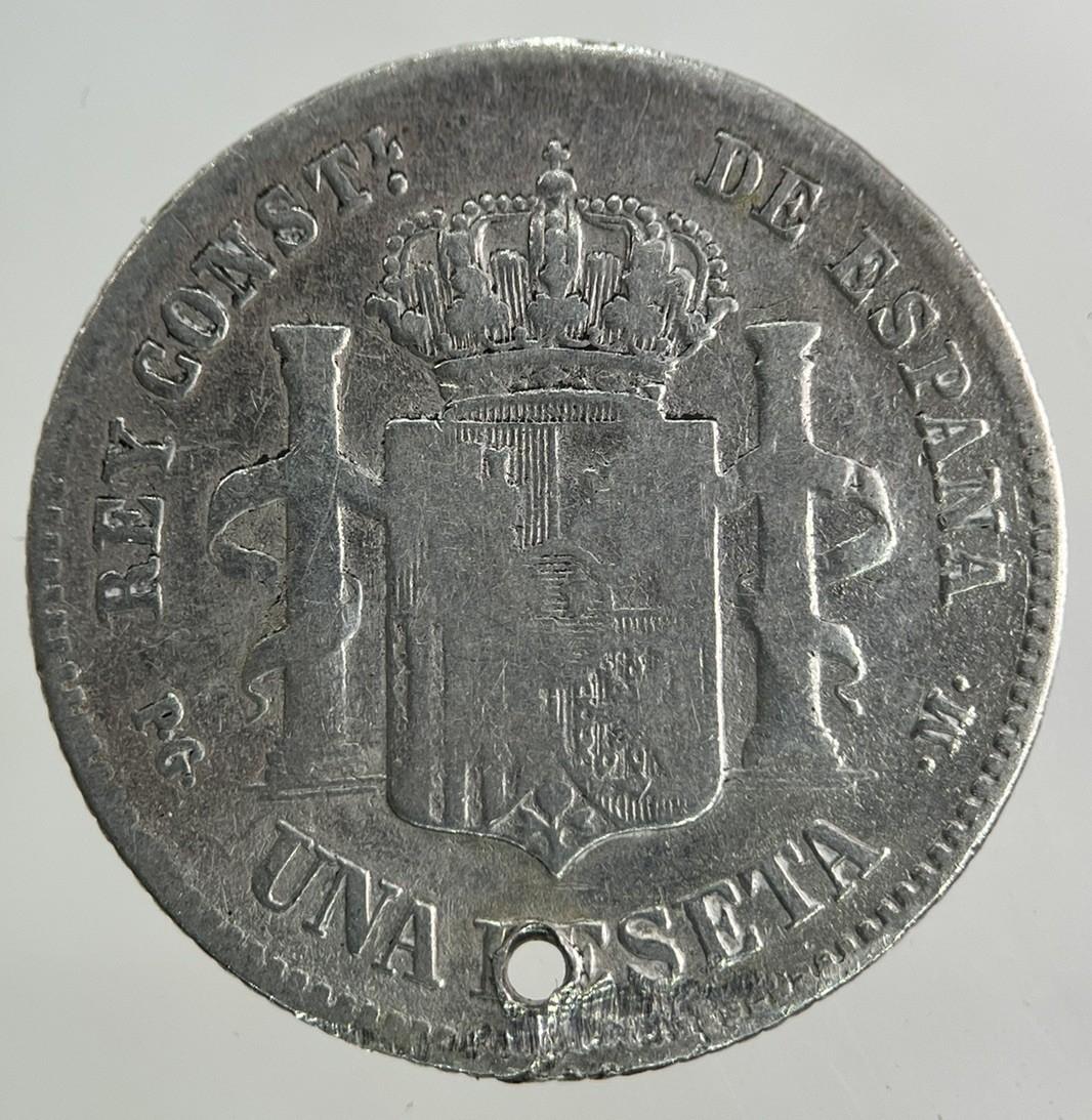 1891 Spain Un 1 Peseta Silver Coin | Collectable Grade