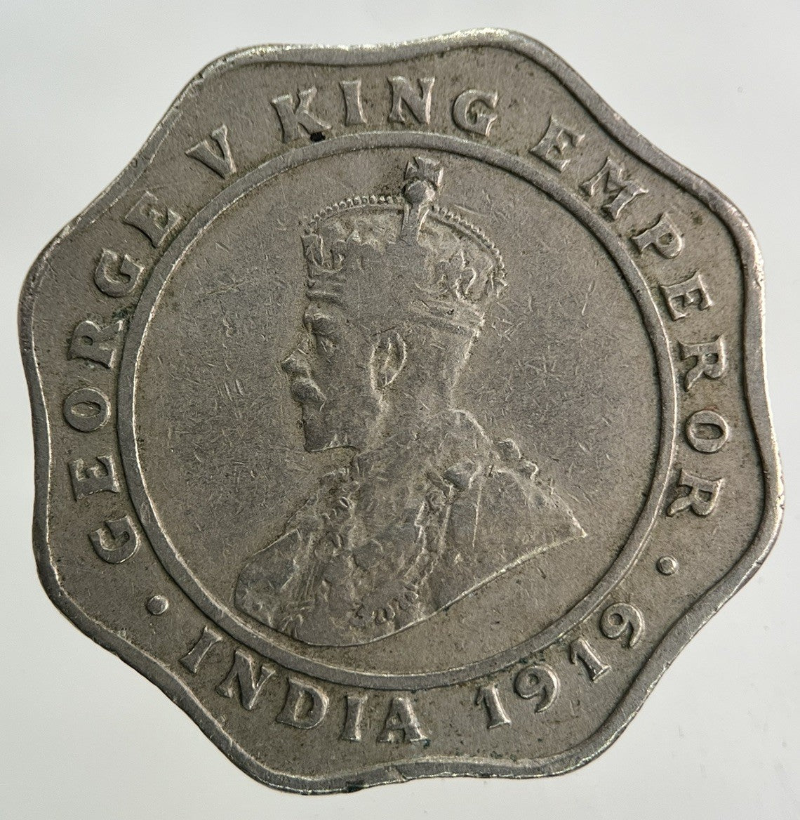 1919 India 4 Annas Coin | Fine Collectable Grade