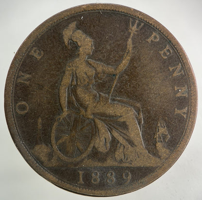 1889 Victoria One Penny Coin | Collectable Grade