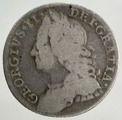 1757 George II 2nd Sixpence Silver Coin | Collectable Grade