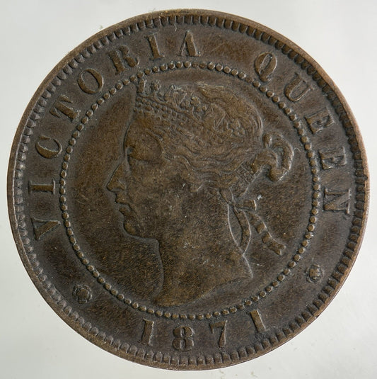 1871 Canada Prince Edward Island One Cent Coin | Fine Collectable Grade