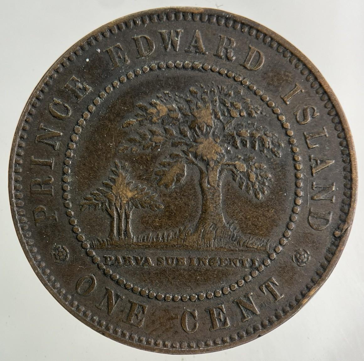 1871 Canada Prince Edward Island One Cent Coin | Fine Collectable Grade