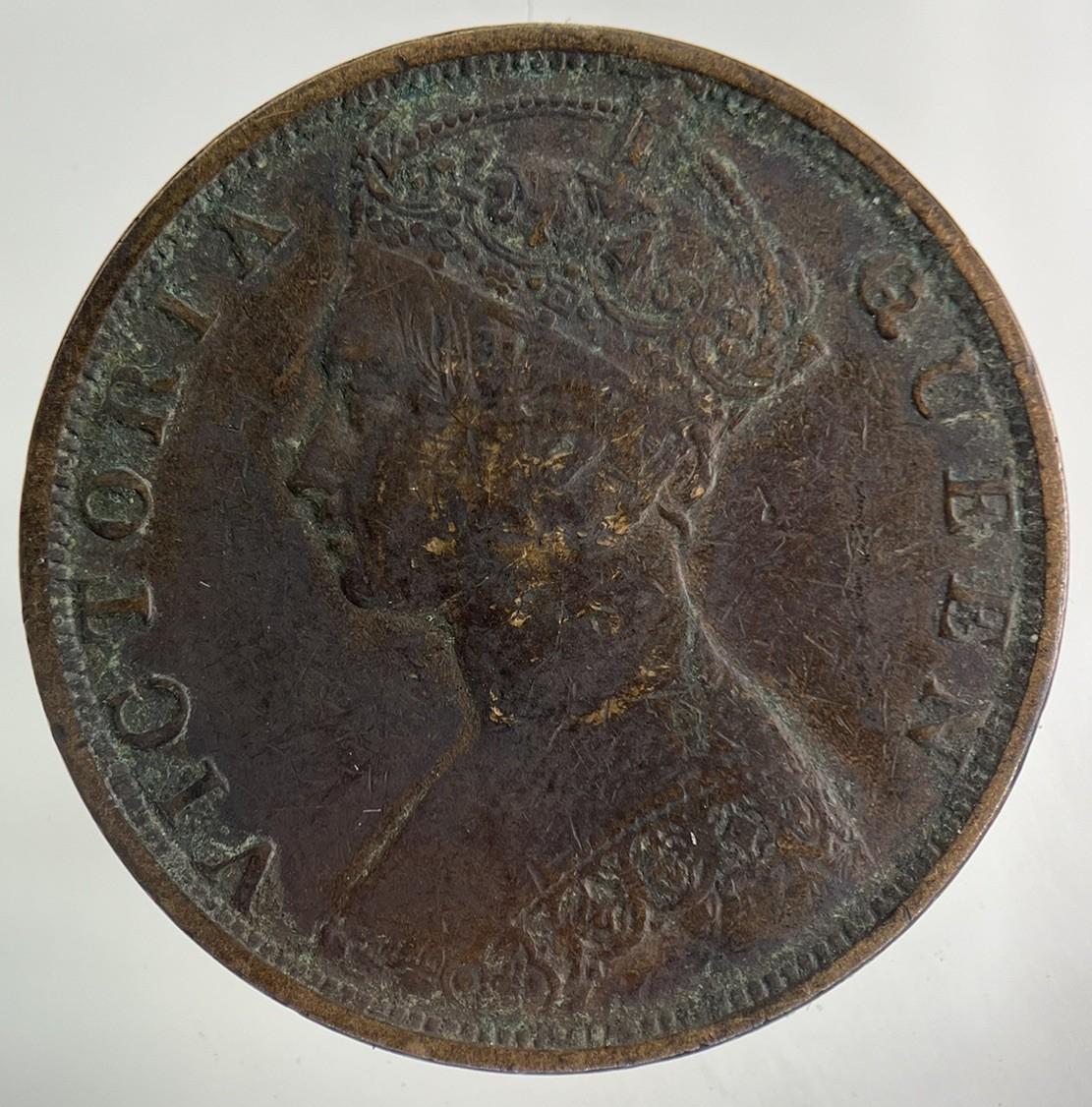 1881 Hong Kong One Cent Coin | Fine Collectable Grade