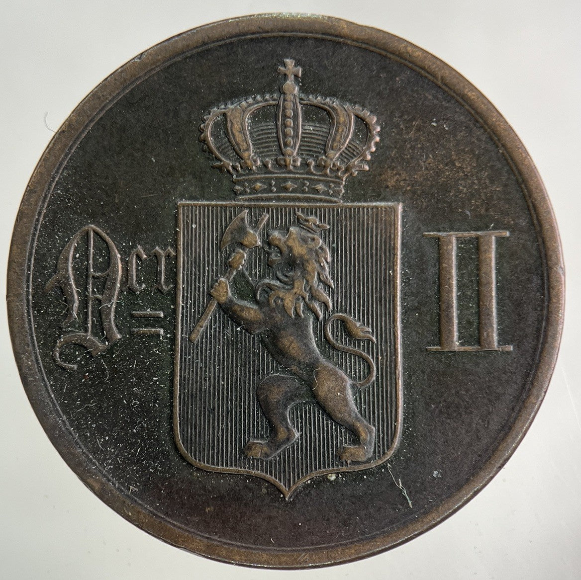 1896 Norway 5 Ore Coin | Very High Grade