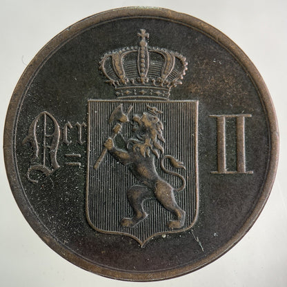 1896 Norway 5 Ore Coin | Very High Grade