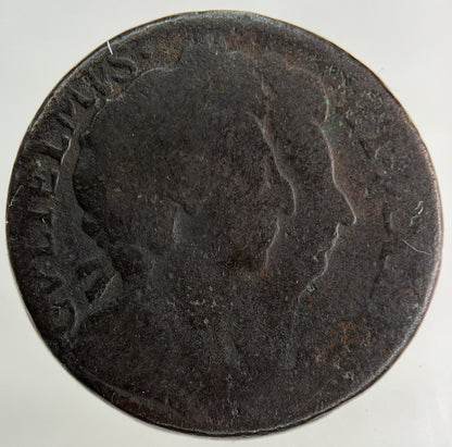 1694 William III 3rd & Mary Farthing Coin | Fine Collectable Grade