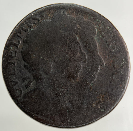 1694 William III 3rd & Mary Farthing Coin | Fine Collectable Grade