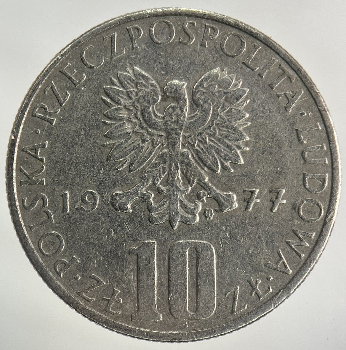 1977 Poland 10 Zloty Zlotych Coin | Fine Collectable Grade