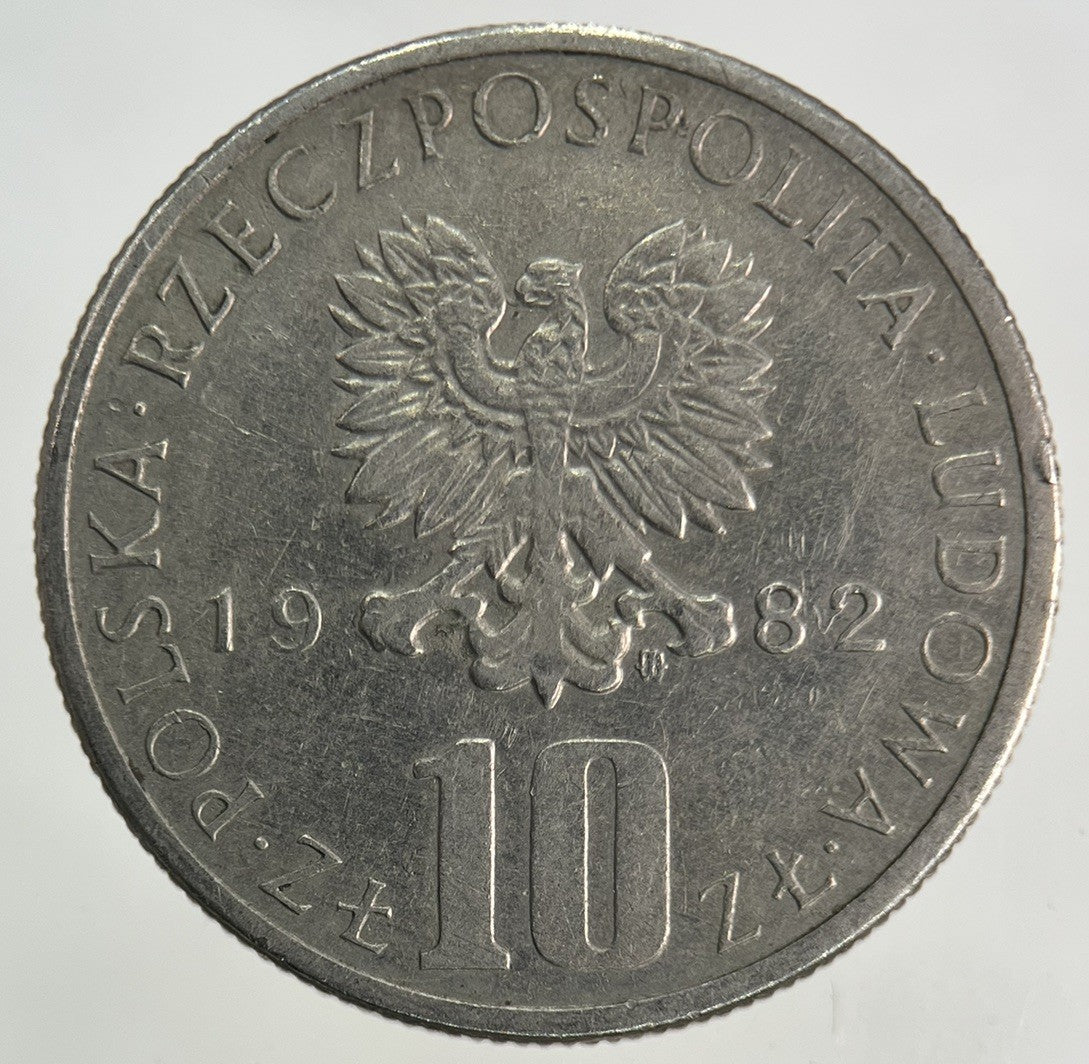 1982 Poland 10 Zloty Zlotych Coin | Fine Collectable Grade