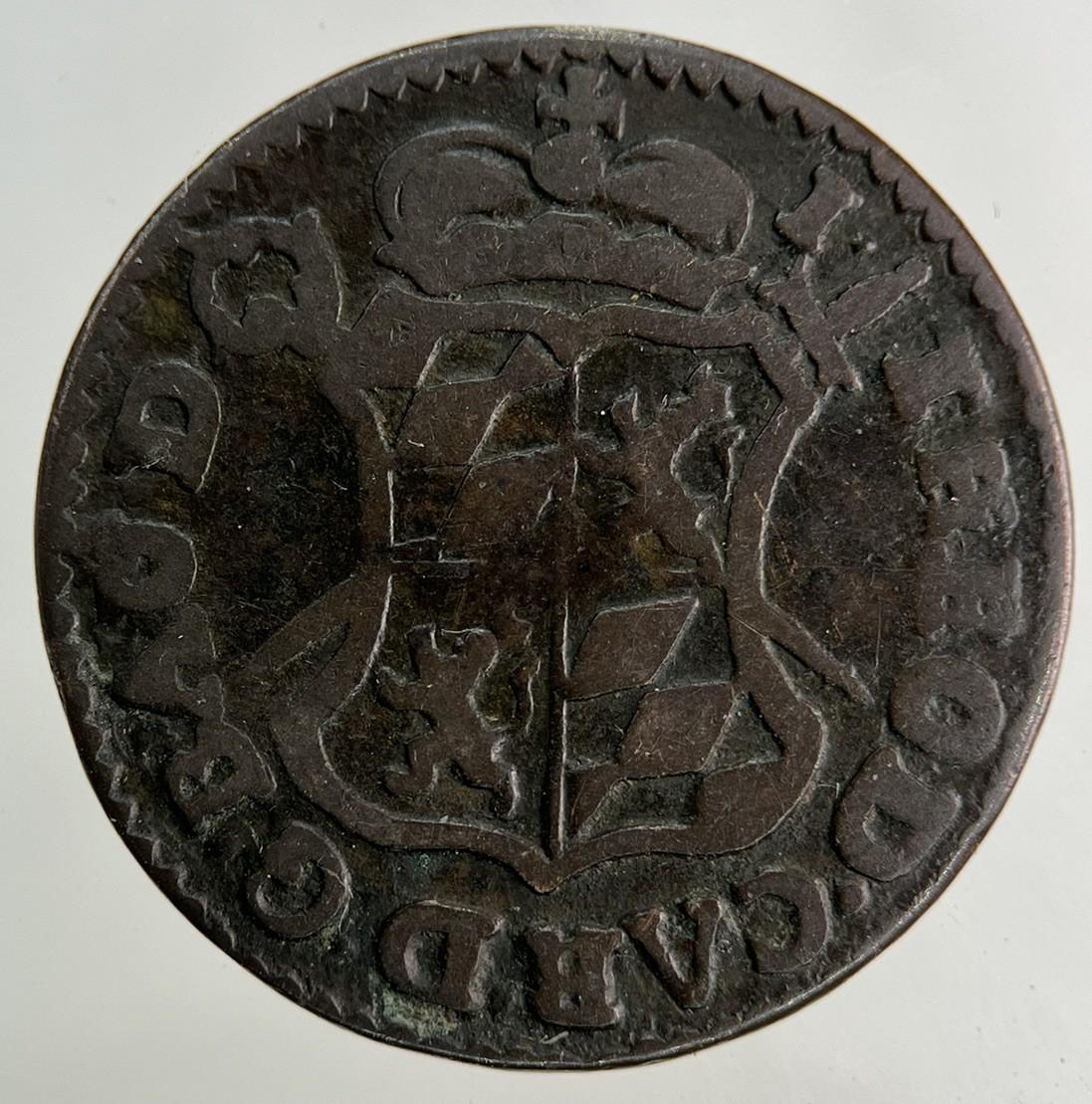 1750 Belgium 1 Liard De Liege Coin | Fine Collectable Grade