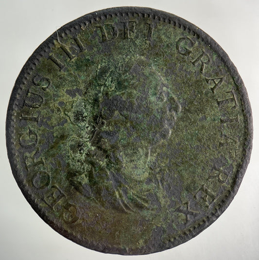 1799 George III 3rd Half-Penny Coin | Fine Collectable Grade