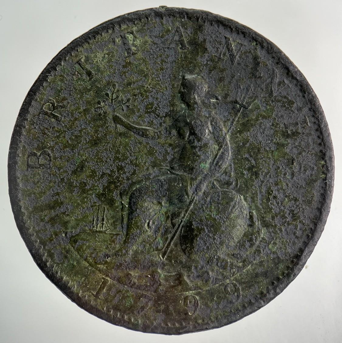 1799 George III 3rd Half-Penny Coin | Fine Collectable Grade