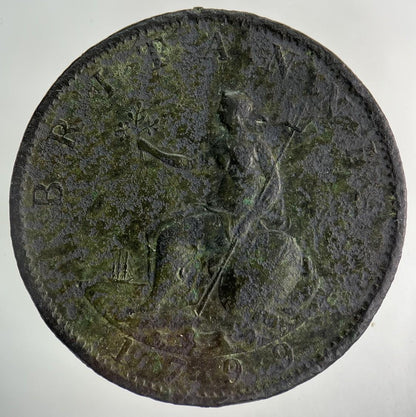 1799 George III 3rd Half-Penny Coin | Fine Collectable Grade