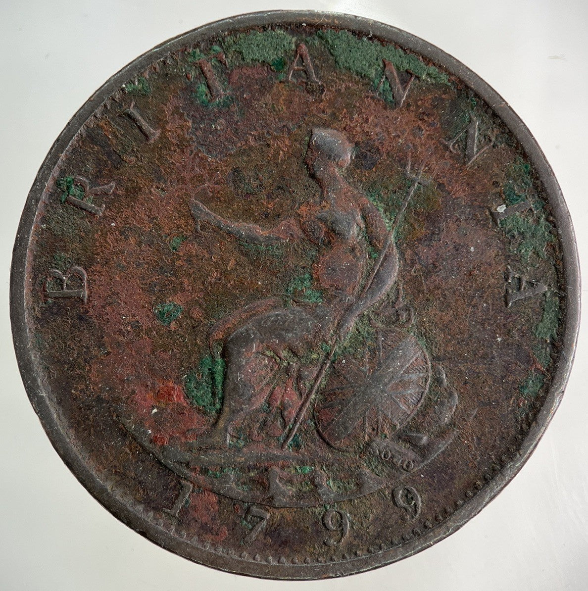 1799 George III 3rd Half-Penny Coin | Fine Collectable Grade