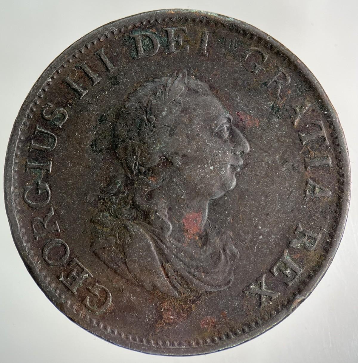 1799 George III 3rd Half-Penny Coin | Fine Collectable Grade