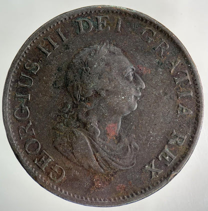 1799 George III 3rd Half-Penny Coin | Fine Collectable Grade