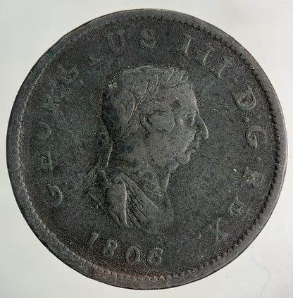 1806 George III 3rd Half-Penny Coin | Collectable Grade