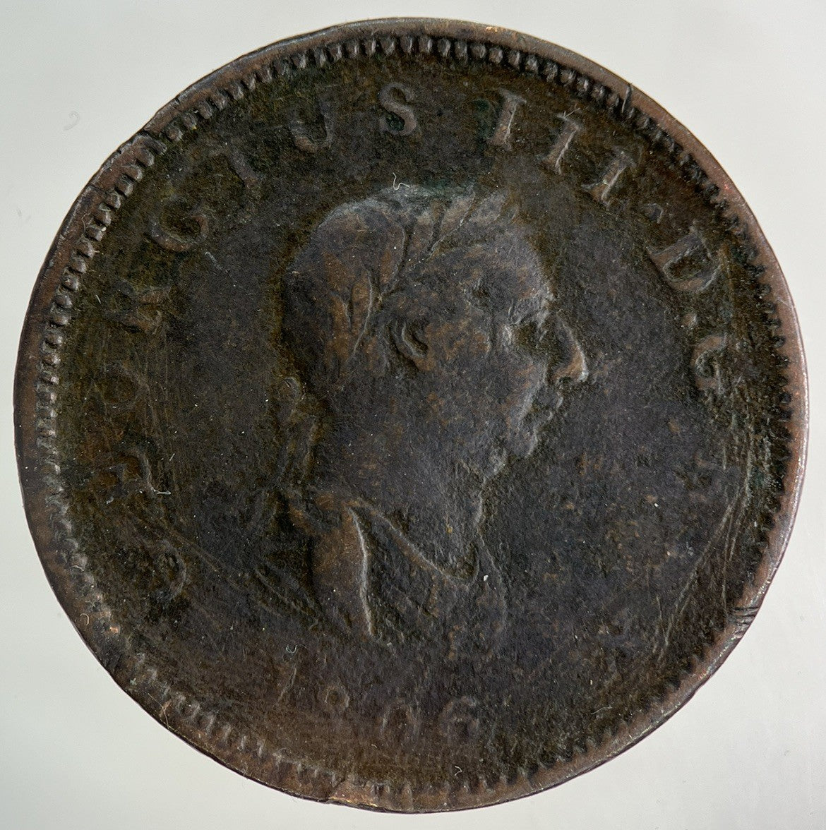1806 George III 3rd Half-Penny Coin | Collectable Grade