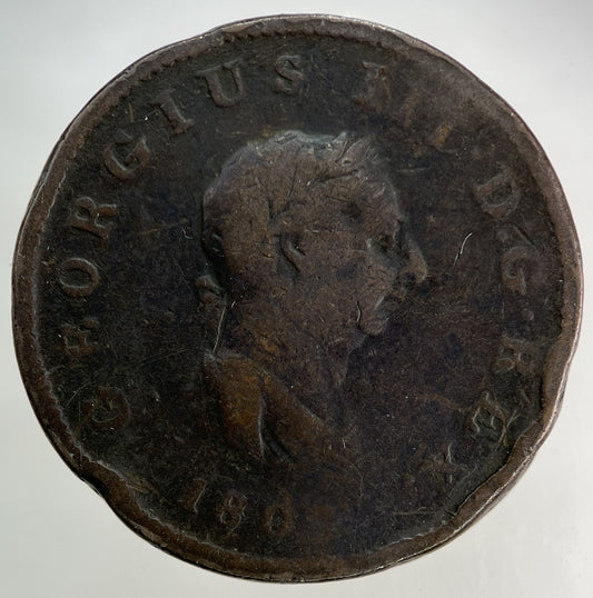 1807 George III 3rd Half-Penny Coin | Collectable Grade