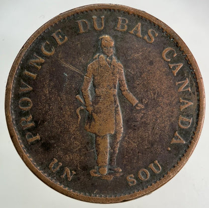 1837 Canada Bank Token Half-Penny Coin | Fine Collectable Grade