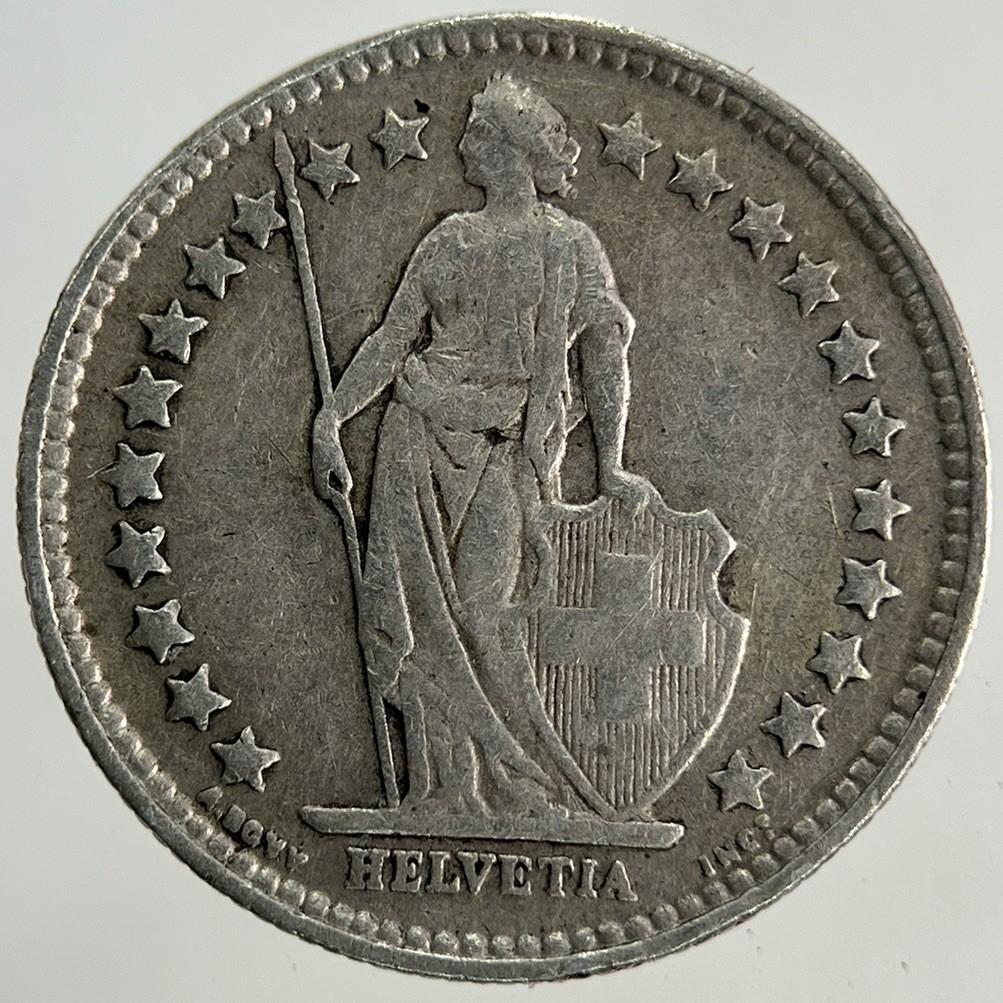 1920 Switzerland Swiss 1/2 Half Franc Silver Coin | Fine Collectable Grade