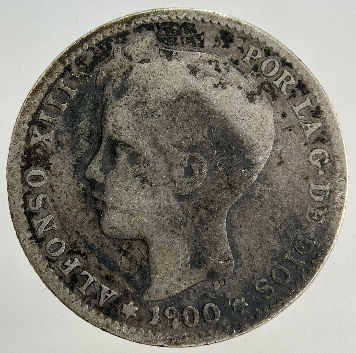 1900 Spain Una 1 Peseta Silver Coin | Collectable Grade