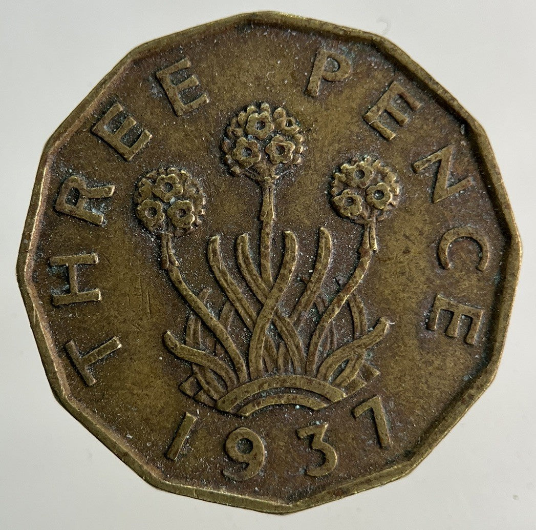 1937 George VI Brass Threepence Coin | Fine Collectable Grade