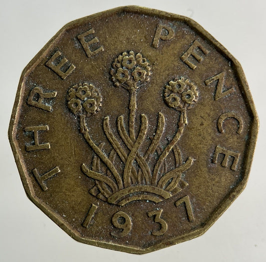1937 George VI Brass Threepence Coin | Fine Collectable Grade