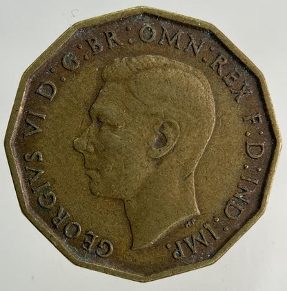 1937 George VI Brass Threepence Coin | Fine Collectable Grade