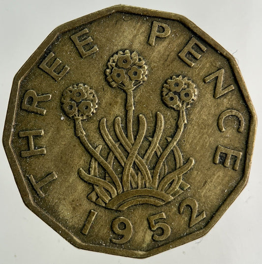 1952 George VI Brass Threepence Coin | Fine Collectable Grade