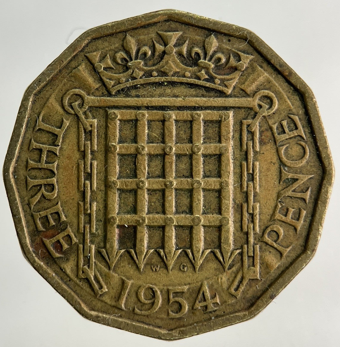 1954 Elizabeth II 2nd Brass Threepence Coin | Fine Collectable Grade