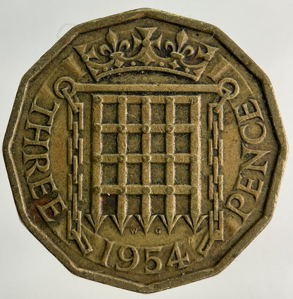 1954 Elizabeth II 2nd Brass Threepence Coin | Fine Collectable Grade