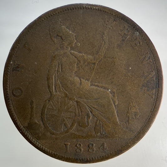 1884 Victoria One Penny Coin | Collectable Grade