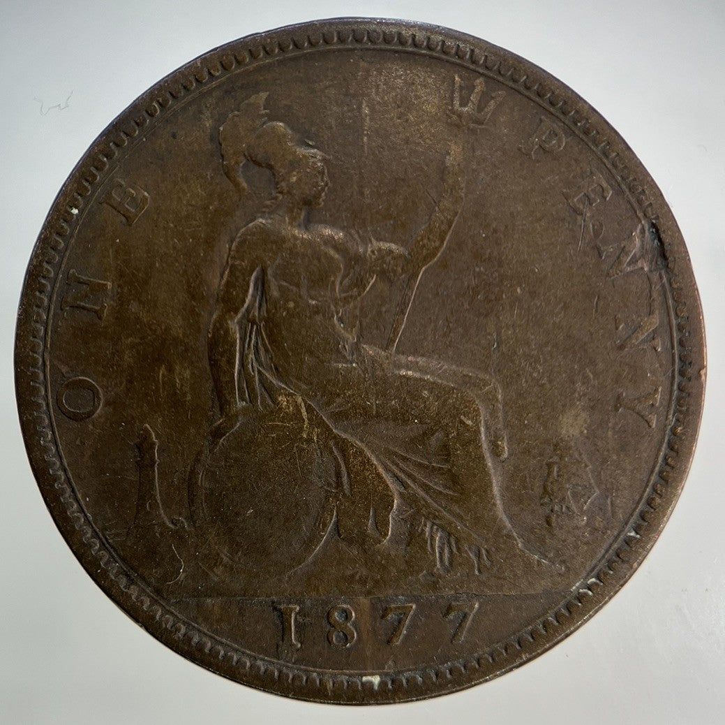 1877 Victoria One Penny Coin | Collectable Grade