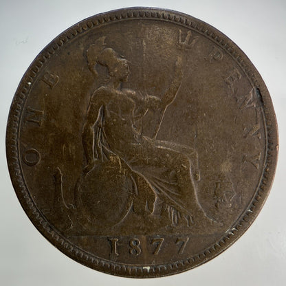 1877 Victoria One Penny Coin | Collectable Grade