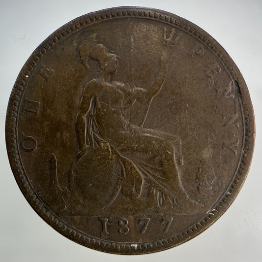 1877 Victoria One Penny Coin | Collectable Grade