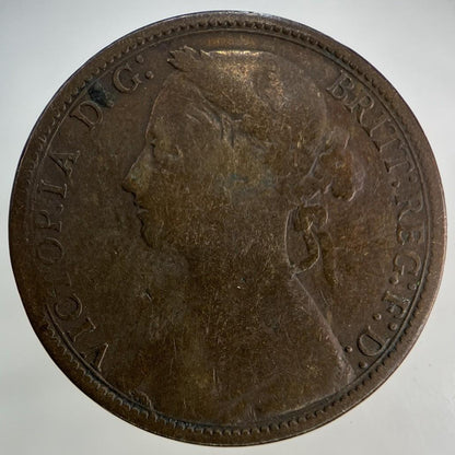 1877 Victoria One Penny Coin | Collectable Grade
