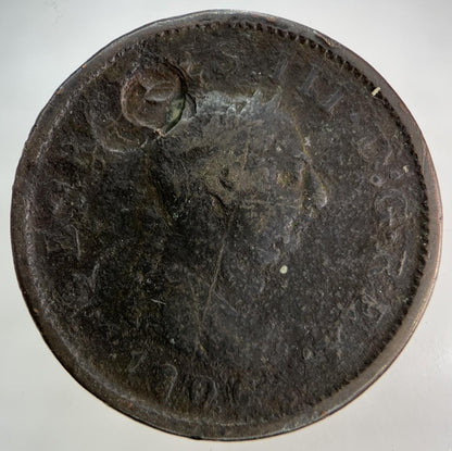 1806 George III 3rd One Penny Coin | Fair Grade