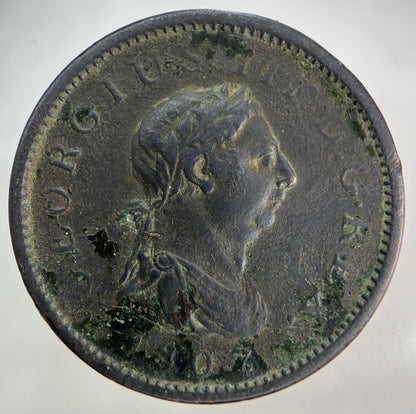 1807 George III 3rd One Penny Coin | Fine Collectable Grade