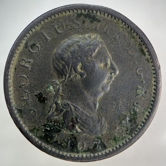 1807 George III 3rd One Penny Coin | Fine Collectable Grade