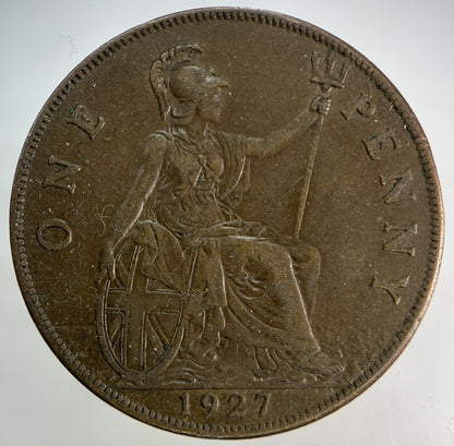 1927 George V One Penny Coin | Fine Collectable Grade