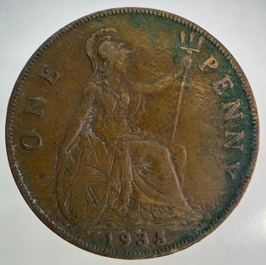 1935 George V One Penny Coin | Fine Collectable Grade