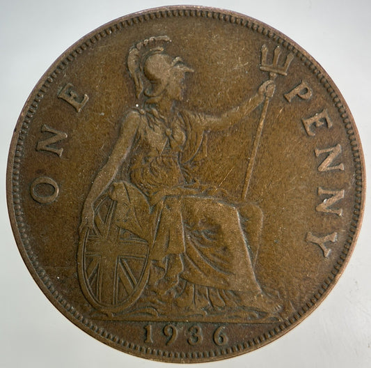 1936 George V One Penny Coin | Fine Collectable Grade