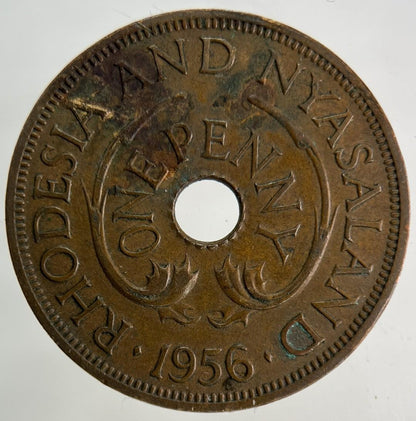 1956 Africa Rhodesia One Penny Coin | Fine Collectable Grade