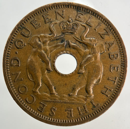 1962 Africa Rhodesia One Penny Coin | Fine Collectable Grade