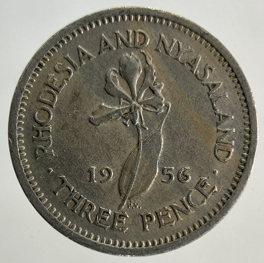1956 Africa Rhodesia Threepence Coin | Fine Collectable Grade