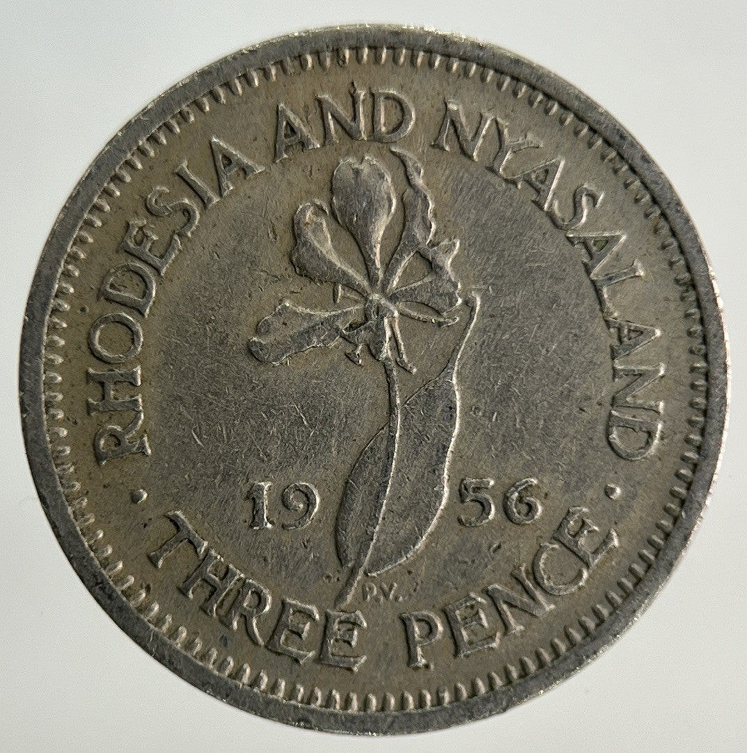 1956 Africa Rhodesia Threepence Coin | Fine Collectable Grade