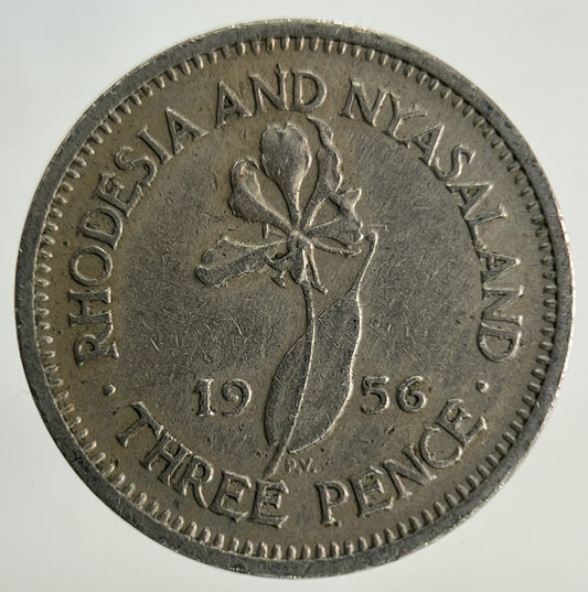 1956 Africa Rhodesia Threepence Coin | Fine Collectable Grade